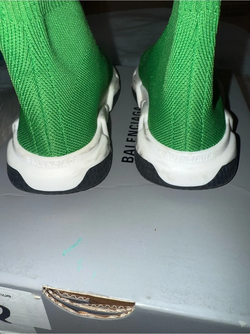 Saks Fifth Avenue Green Knit Sock Sneakers for Kids
